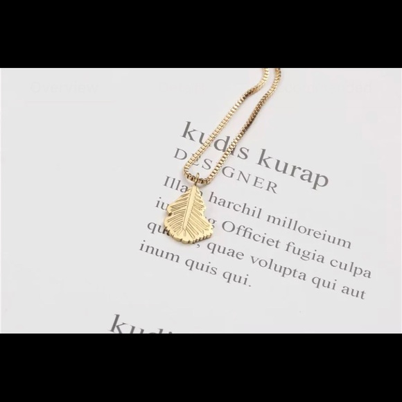 Leaf necklace. Symbol of peace and charm. - Picture 4 of 7